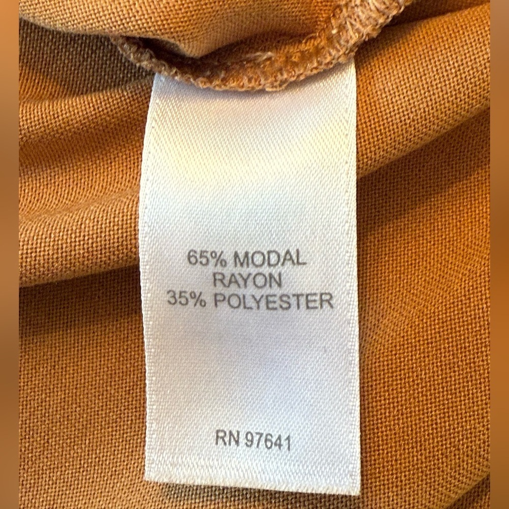 J. Jill Relaxed Fit Tan V-Neck Short Sleeve Pocket Tee Size XL Oversized - Picture 8 of 11